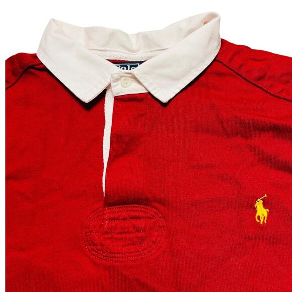 Polo Ralph Lauren 90’s Red Rugby Polo Shirt - Picture 3 of 4